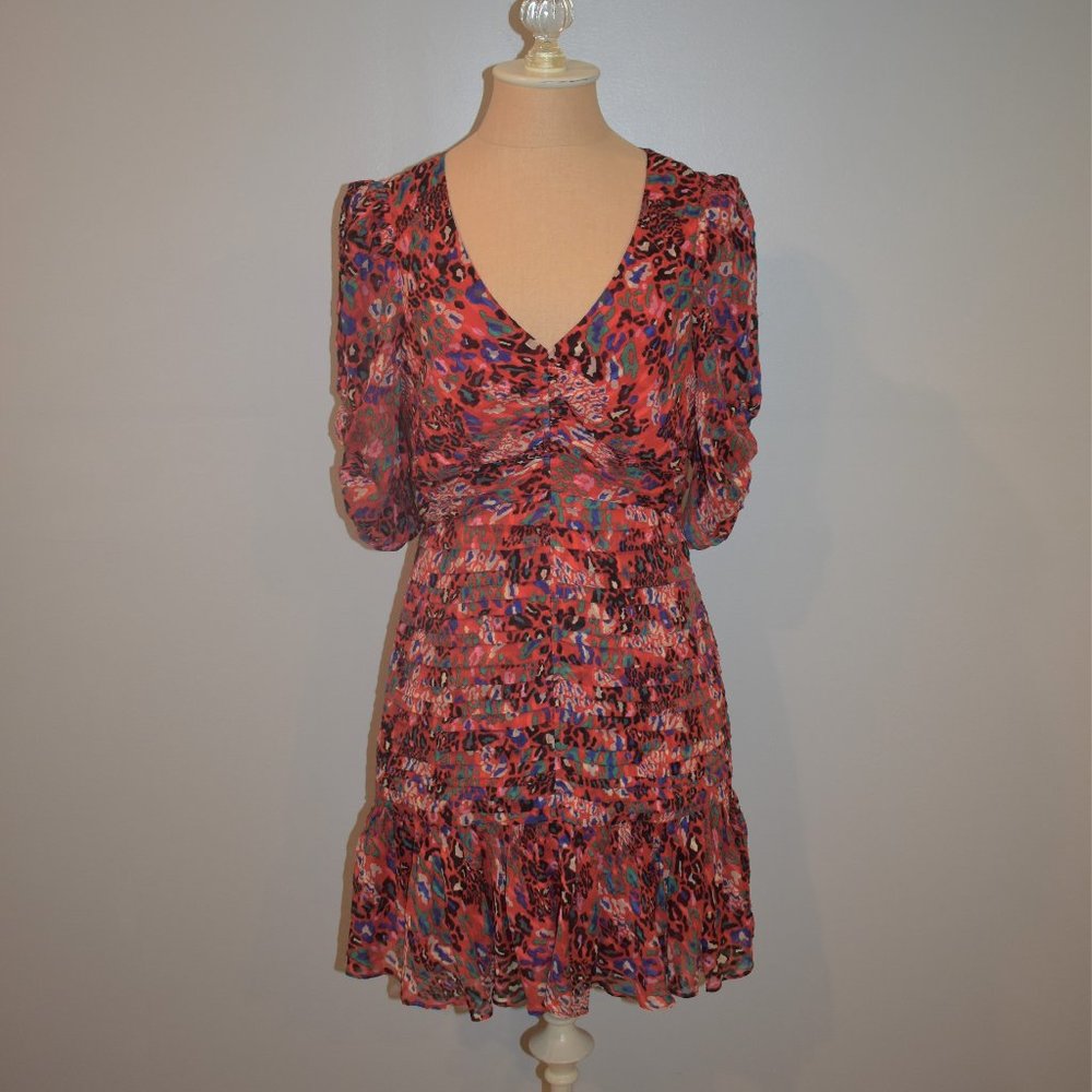 Tanya Taylor Pansy Leopard Red Dress